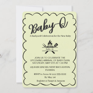 Convites Churrasco de Bebê Churrasco no Quintal Baby Shower