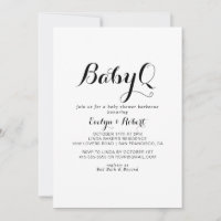 Churrasco de Chá de fraldas BabyQ de Caligrafia Mo