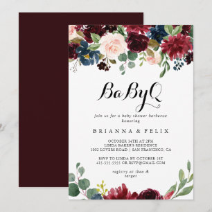 Convites Churrasco de Chá de fraldas BabyQ de outono