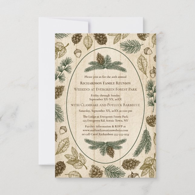 Convites Churrasco de Jamboree da Associação Familiar Woodl (Frente)