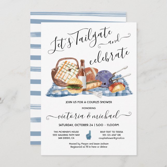 Convites Churrasco de Jogo de Futebol Americano na Caçamba  (Frente/Verso)