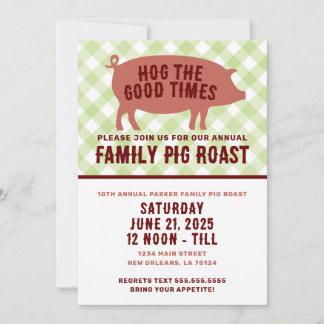Convites Churrasco de Porco Hog the Good Times