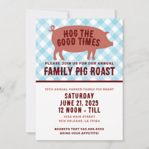 Convites Churrasco de Porco Hog the Good Times