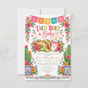 Convites Churrasco de Taco Mexicano para uma Festa de Bebê