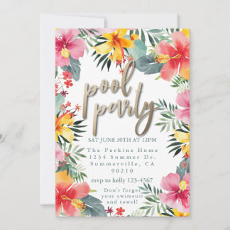 Convites CHURRASCO de Verão da piscina