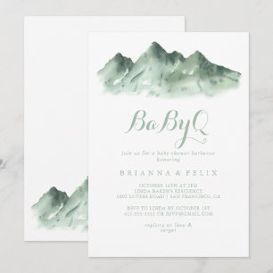 Convites Churrasco do Chá de fraldas BabyQ da Montanha Ver