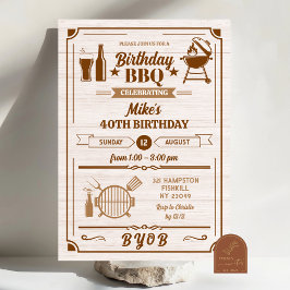 Convites Churrasco do quintal e Festa de aniversário de cer