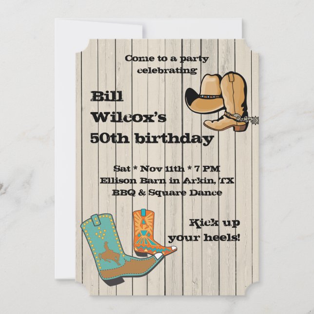 Convites CHURRASCO do vaqueiro e partido quadrado de Dancce (Frente)