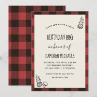 Churrasco Vermelho Rustic Vegan Birthday