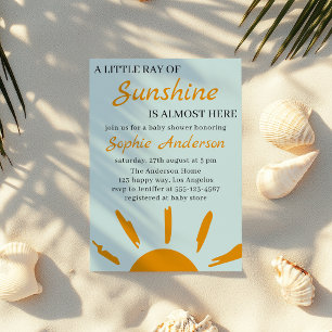 Convites Chuva Amarela Boho Um Pouco de Raio de Sol Chás de