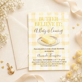 Convites Chuva Amarela Xadrez Neutro Baby Shower
