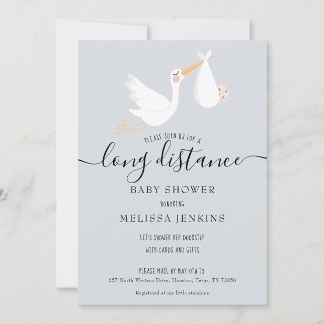 Convites Chuva / Aspersão de Longa Distância Pelo Correio (Frente)