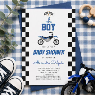 Convites Chuva Azul de Menino Chuvinha de Bebê de Bicicleta