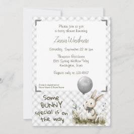 Convites Chuva Cinza 020 • Festa de Bebê Some Bunny Special