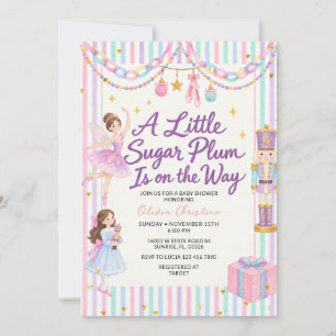 Convites Chuva de Açúcar Pastel Natal Bebê Nutcracker