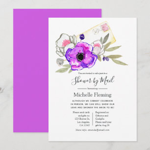 Convites Chuva de água Floral Casamento ou Chuveiro de Bebê