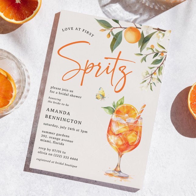 Convites Chuva de Amor à Primeira Spritz' Chá de Noiva  (Criador carregado)
