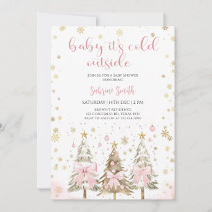 Convites Chuva de Amor: Baby Shower com Laço Rosa Baby É Fr