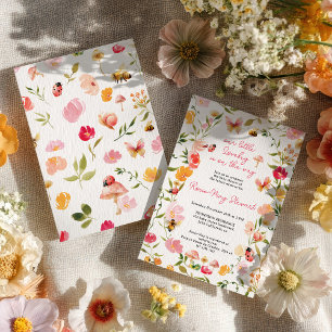 Convites Chuva de Amor: Baby Shower de Jardim de Primavera