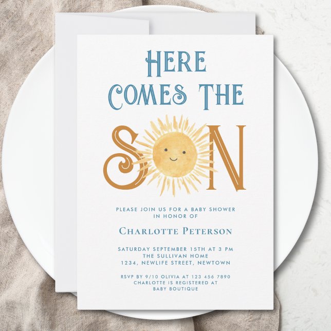 Convites Chuva de Amor: Baby Shower do Filho (Criador carregado)