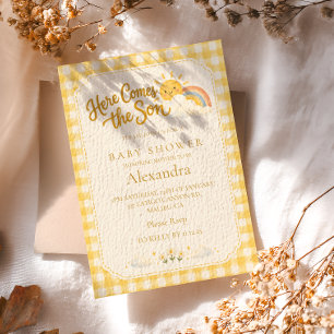 Convites Chuva de Amor Baby Shower Ginga Amarela