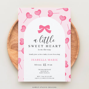 Convites Chuva de Amor Baby Shower Rosa