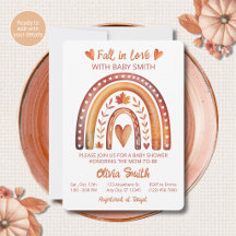 Chuva de Amor Boho Arco-íris Terracota Baby Shower