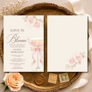 Convites Chuva de Amor Champanhe Rosa Arco Casamento Civil