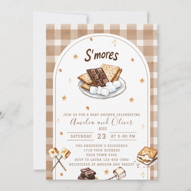 Convites Chuva de amor de água-forte para baby shower (Frente)