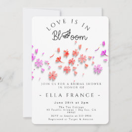 Convites Chuva de Amor de Flores Silvestres para Noiva 