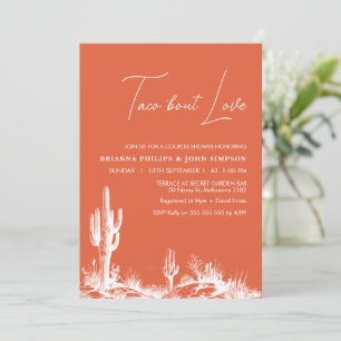 Convites Chuva de Amor de Laranja Moderna para Casais