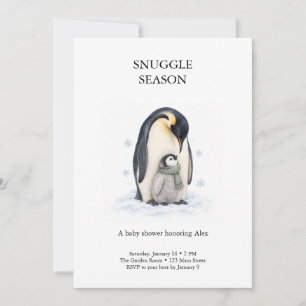 Convites Chuva de Amor de Pinguim para Chá de Bebê de Inver