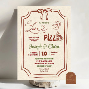 Convites Chuva de Amor e Pizza Casal Italiano