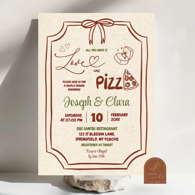 Convites Chuva de Amor e Pizza Casal Italiano (Criador carregado)
