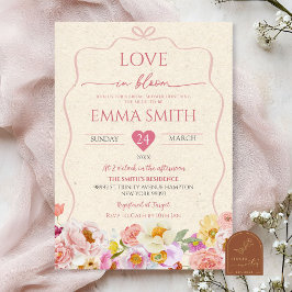 Convites Chuva de Amor em Flor Casamento de Papel Kraft