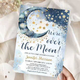 Convites Chuva De Amor Festa Do Bebê Menino Azul Estrelas B
