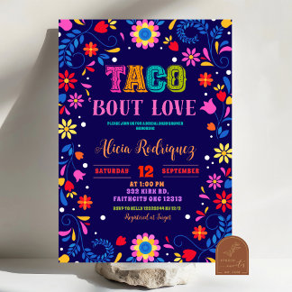 Convites Chuva de Amor Festa Mexicana de Taco para Chá de N