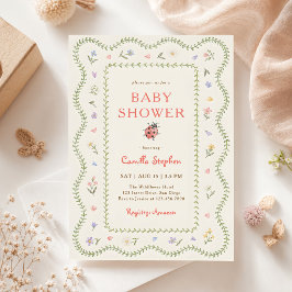 Convites Chuva de Amor Flor Silvestre Baby Shower