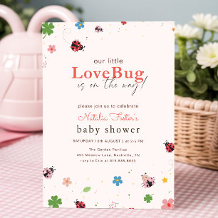 Convites Chuva de Amor Floral Chá de Bebê Menina