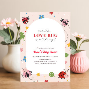 Convites Chuva de Amor Floral Menina Baby Shower