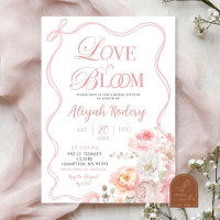 Chuva de Amor Floral Rosa em Flor Chá de Noiva
