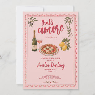 Convites Chuva de Amor Italiano Personalizado para Chá de N