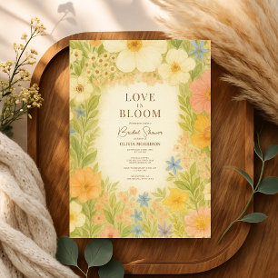 Convites Chuva de Amor Jardim de Flores Silvestres Chá de N