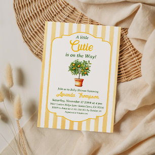Convites Chuva de Amor Laranja Italiana para Bebê Little Cu