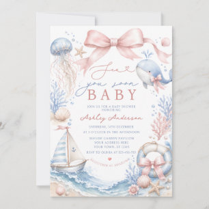 Convites Chuva de Amor Menina Baby Shower