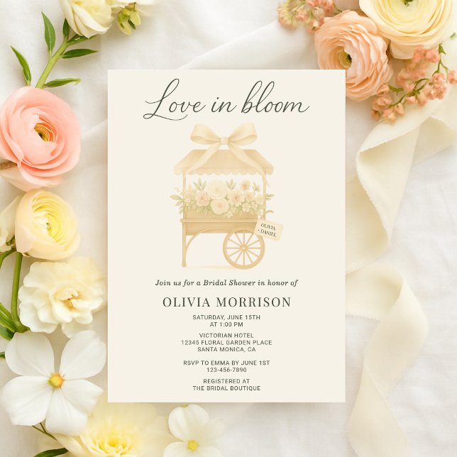 Convites Chuva de Amor no Arco Floral Chá de Noiva (Criador carregado)
