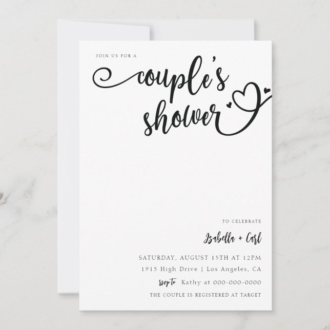 Convites Chuva de Amor para Casal (Frente)
