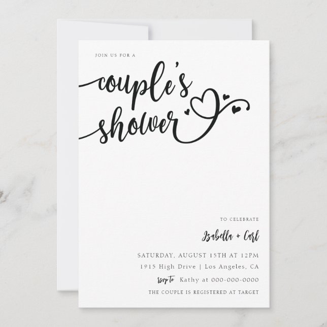 Convites Chuva de Amor para Casal (Frente)