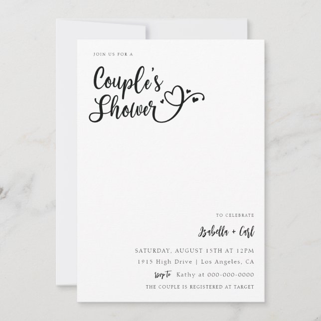 Convites Chuva de Amor para Casal (Frente)