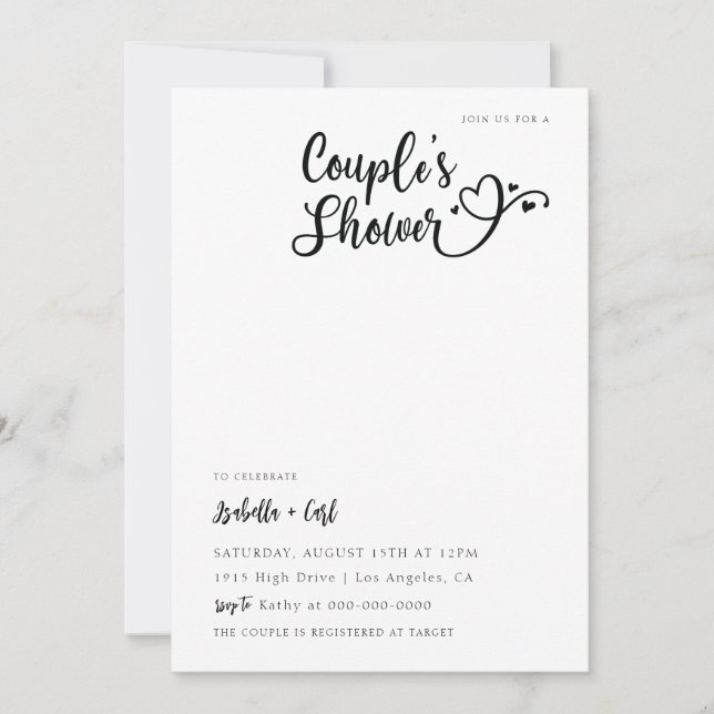 Convites Chuva de Amor para Casal (Frente)